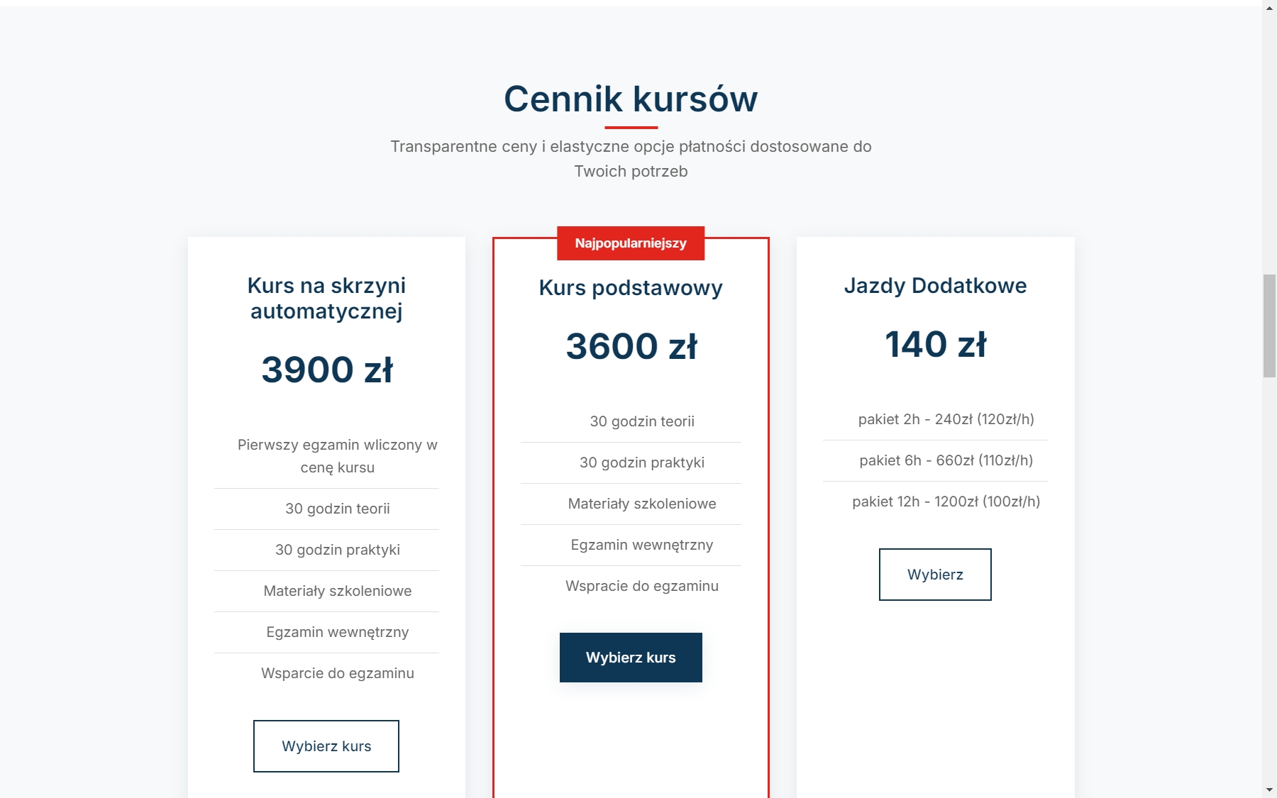 Strona szkoły jazdy na laptopie - widok 3